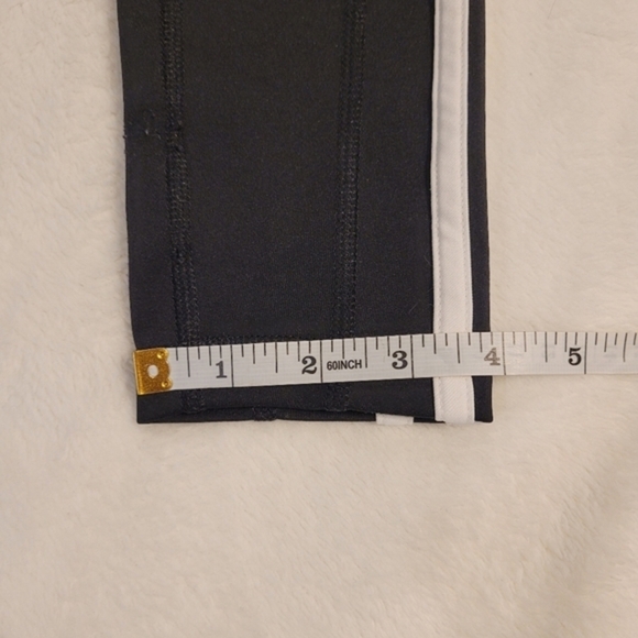 Adidas Aeroready 3 Stripe Classic Black and White Athletic Leggings Small - Picture 14 of 16